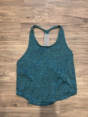SHEIN Teal Heather Racerback Tank Top